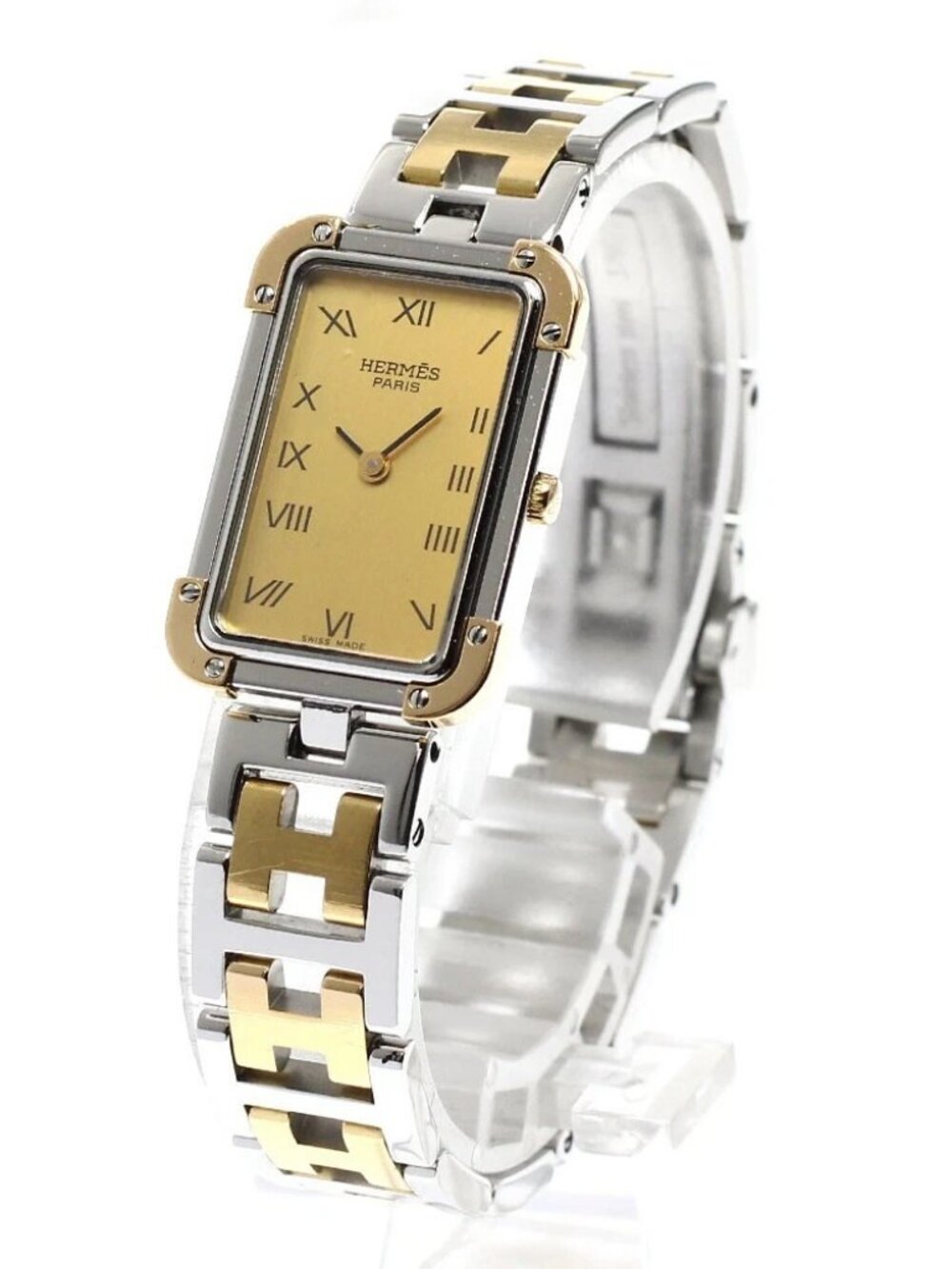 HERMES Clojure CR1.220 gold Dial Quartz Ladies Watch_913047